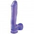 Basix 10 Inch Dong with Suction Cup - Purple